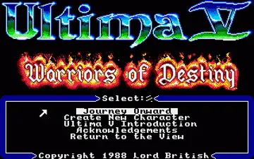 Ultima V - Warriors of Destiny_Disk2 screen shot title